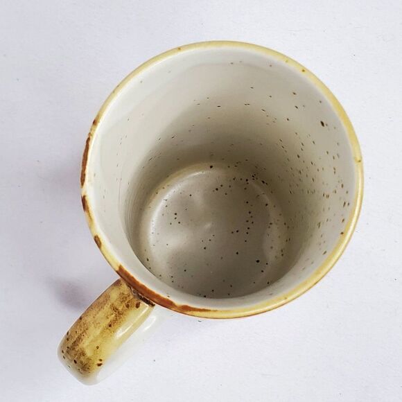 Fish Coffee Mug Cream Brown Yellow Speckle Studio Look 5 1/2" X 2 3/4 - Picture 5 of 6